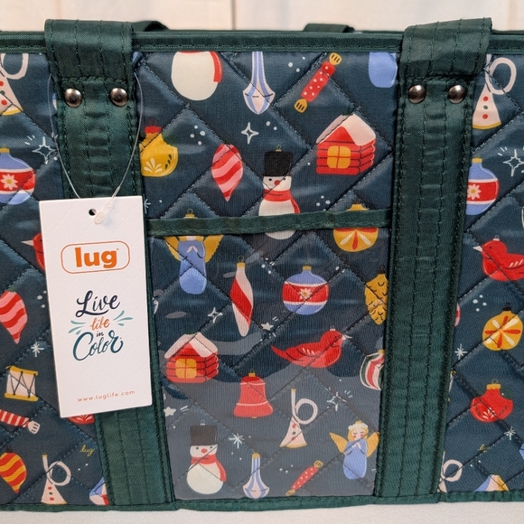Lug Gallop Collapsible Carry-all Tote Retro Christmas Ornament NWT - Picture 2 of 14